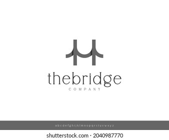 Modern Bridge logo design template
