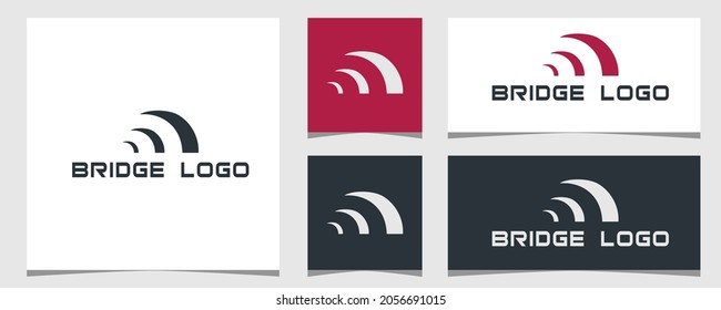 Diseño del logotipo del puente moderno Icono de ilustración vectorial - concepto creativo de puente minimalista vector