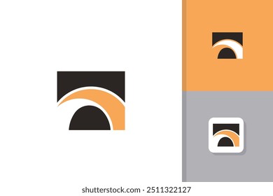 modern bridge logo design vector template