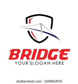 modern bridge logo vector inspiration