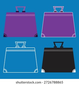 Vector moderno del bolso del maletín fijado para la marca del negocio