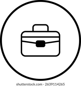 Modern Briefcase Icon in Circular Frame for Professional Business Concepts design