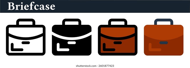 Modern briefcase icon with simple and stylish design. Ideal for business, finance, travel and professional applications