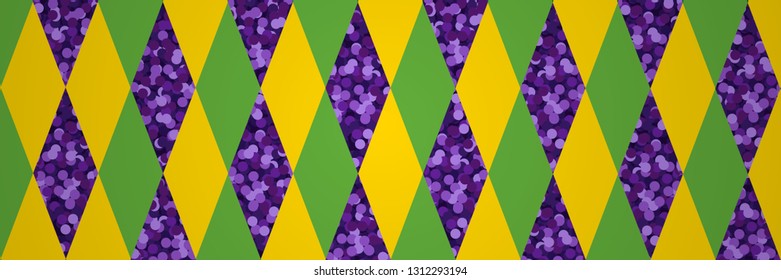Modern bright abstract background for 
 Carnival Mardi Gras. Festive carnaval background with space for text. Background for advertising, posters, sales in traditional colors of the Mardi Gras.