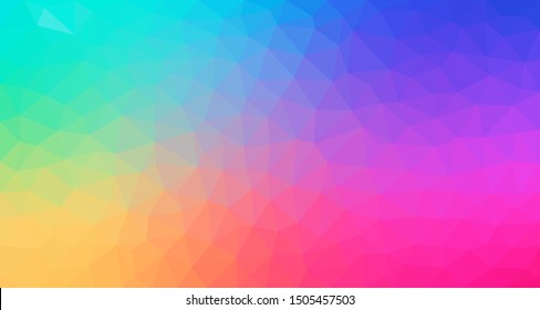 Modern bright abstract polygonal background. Geometric background texture in origami style in rainbow colors. vector illustration