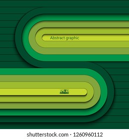 Modern and bright background with 3D stripes. Eps10 Vector illustration
