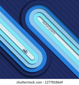 Modern and bright background with 3D stripes. Eps10 Vector illustration
