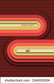 Modern and bright background with 3D stripes. Eps10 Vector illustration