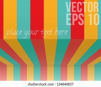 Modern and bright background with 3D stripes. Place for your text. Vector illustration. EPS 10