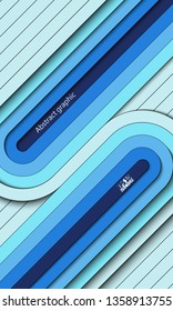 Modern and bright background with 3D stripes. Eps10 Vector illustration
