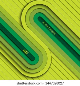 Modern and bright background with 3D stripes. Eps10 Vector illustration