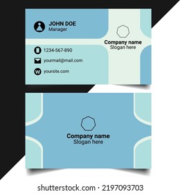 Modern and bright business card. Clear, unique and elegant business card design template. Minimal creative design