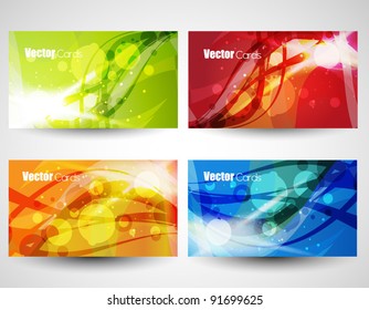 modern bright business card set