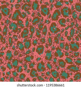 Modern bright color. Abstract animal skin pattern. Spotted textured seamless background.