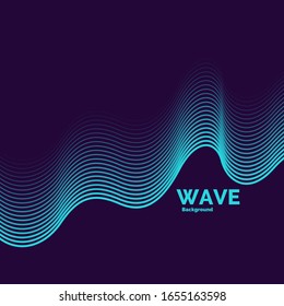 Modern bright dynamic wave lines. Abstract vector background.