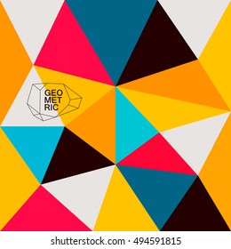 Modern Bright Geometric Print and Pattern. Design for banner, poster, card, invitation, placard, brochure, flyer.