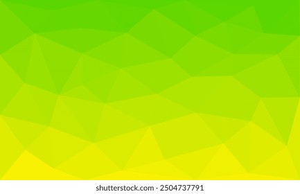 Modern bright green and yellow color gradient transition. Flat and blank template overlay decoration. Abstract geometric polygon background