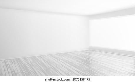 Modern Bright Interior Empty Room. EPS10 Vector