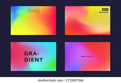 Modern bright mesh gradient vector  digital vibrant colorful background  elegant soft blur texture  dynamic abstract cover  banner  card  flyer  poster design template in blue  orange  green  purple