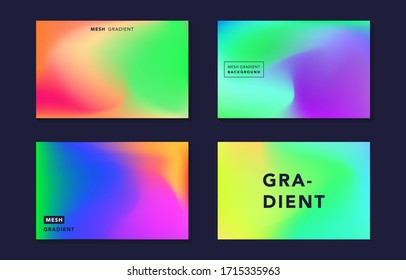 Modern bright mesh gradient vector  digital vibrant colorful background  elegant soft blur texture  dynamic abstract cover  banner  card  flyer  poster design template in blue  orange  green  purple
