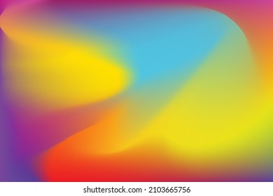 Modern bright mesh gradient vector, digital vibrant colorful background, elegant soft blur texture, dynamic abstract cover, banner, card, flyer, poster design template in blue, orange, green, purple
