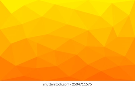 Modern bright orange and yellow color gradient transition. Flat and blank template overlay decoration. Abstract geometric polygon background