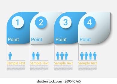 Modern bright style vector illustration. Can be used for work-flow layout, diagram, number options, web design, infographics, business brochure. 