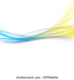Modern bright swoosh line border layout - futuristic abstract template. Vector illustration