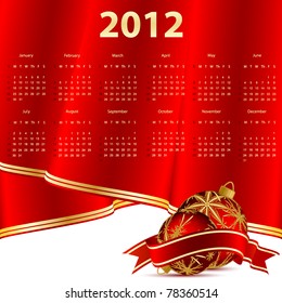 modern bright vector calendar for 2012 year