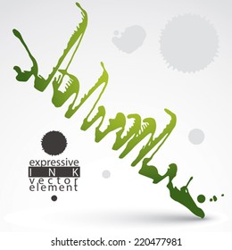 Papel pintado moderno de tinta vectorial brillante, blob eps8 pintado con pincel, elementos de forma de graffiti enloquecidos, ilustración expresiva y desordenada.