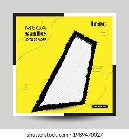 Afiche moderno y brillante vectorial para Big sale. Cartel para descuentos publicitarios. Una plantilla para el diseño de la tienda.