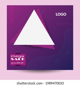 Modern bright vector poster for Big sale. Banner for advertising discounts. A template for design of the store.