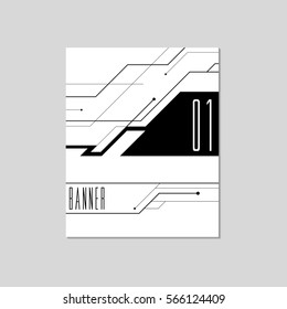 Modern brochure abstract design. Banner. Vector illustration.