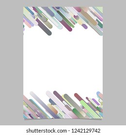 Modern brochure border tempate - vector page background graphics with diagonal gradient stripes