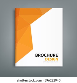 Modern brochure cover design background, professional book in poligonal style design. For your next business project, annual report and presentation.