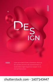 Modern brochure cover, futuristic design. Abstract Diffuse colored fluid spots background. Vector template minimalist poster, pop art flyer, hipster style, typography wallpaper Art, print, web banner