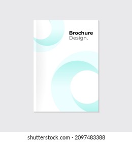 Modern brochure, cover, leaflet template design. Rounded abstract arc shapes on white background. A4 blank