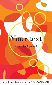 Modern brochure cover, stylish design. Abstract background of colored spots. Vector template minimalistic poster, flyer, typography art wallpaper, print, web banner.