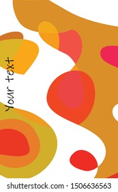 Modern brochure cover, stylish design. Abstract background of colored spots. Vector template minimalistic poster, flyer, typography art wallpaper, print, web banner.