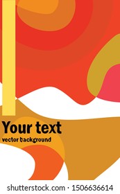 Modern brochure cover, stylish design. Abstract background of colored spots. Vector template minimalistic poster, flyer, typography art wallpaper, print, web banner.