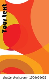 Modern brochure cover, stylish design. Abstract background of colored spots. Vector template minimalistic poster, flyer, typography art wallpaper, print, web banner.
