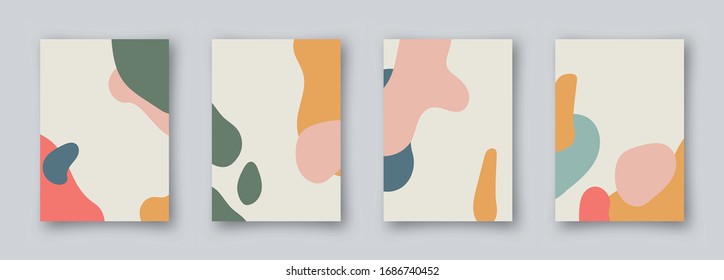 Modern brochure covers set, futuristic design. Abstract Diffuse colored spots background. Vector template minimalist poster, pop art flyer, hipster style, typography wallpaper Art, print, web banner.