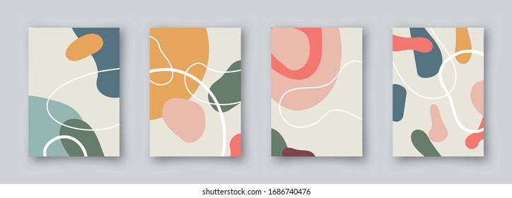 Modern brochure covers set, futuristic design. Abstract Diffuse colored spots background. Vector template minimalist poster, pop art flyer, hipster style, typography wallpaper Art, print, web banner.