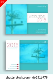 Modern Brochure design. Corporate business template for annual report, catalog, magazine. Layout with red and blue color. Creative poster, booklet, leaflet, flyer or banner concept