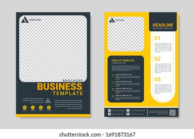 Modern brochure design, cover modern layout, annual report, poster, flyer in A4  for tech, science, market, menu