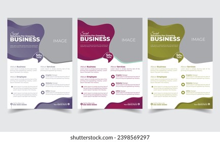 Modernes Broschürendesign, modernes Layout, Geschäftsbericht, Poster, Corporate Creative Flieger Template Design Set.