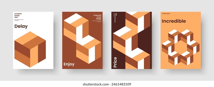 Modernes Broschürendesign. Creative Report-Vorlage. Geometrisches Buchcover-Layout. Flyer. Banner. Poster. Hintergrund. Geschäftspräsentation. Notebook. Brande Identität. Handzettel Portfolio. Werbung
