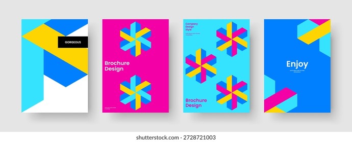 Design de folheto moderno. Layout de Relatório Criativo. Modelo Geométrico de Capa de Livro. Faixa. Panfleto. Apresentação de negócios. Histórico. Cartaz. Panfleto. Conhecimento manual. Catálogo. Boletim informativo. Diário. Folheto