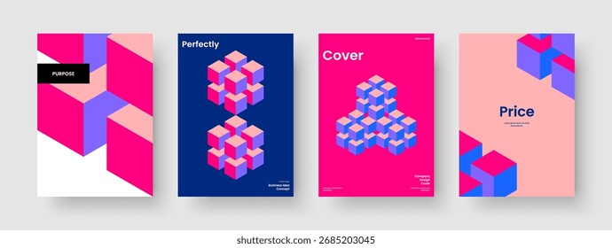 Modern Brochure Design. Geometric Flyer Layout. Isolated Banner Template. Poster. Book Cover. Report. Business Presentation. Background. Pamphlet. Catalog. Leaflet. Notebook. Advertising. Magazine