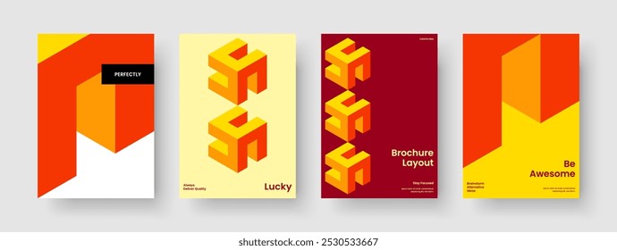 Modern Brochure Design. Isolated Book Cover Layout. Geometric Poster Template. Business Presentation. Report. Banner. Background. Flyer. Advertising. Portfolio. Brand Identity. Journal. Leaflet